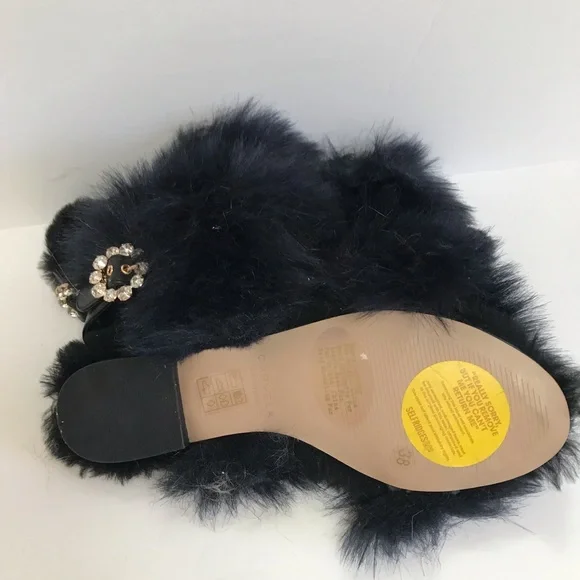 Kurt Geiger Kuddly Faux Fur Sandals - Picture 4 of 4